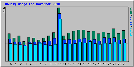 Hourly usage for November 2018