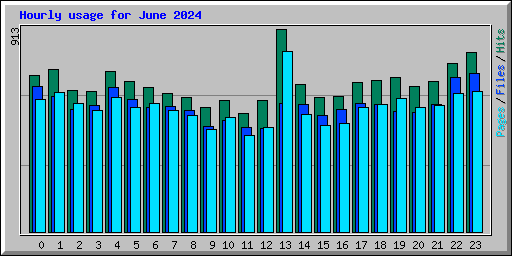 Hourly usage for June 2024