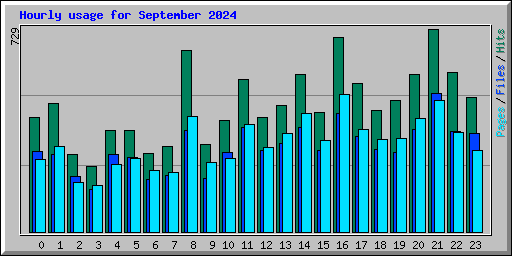 Hourly usage for September 2024